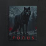 Luxury Canvas Print of a Majestic Black Wolf – Dark Elegant Decor