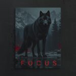 Luxury Canvas Print of a Majestic Black Wolf – Dark Elegant Decor