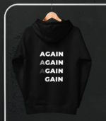 Dark Aesthetic Hoodie Again Again Again Gain black