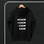 Motivational Black Hoodie Mindset Message Back